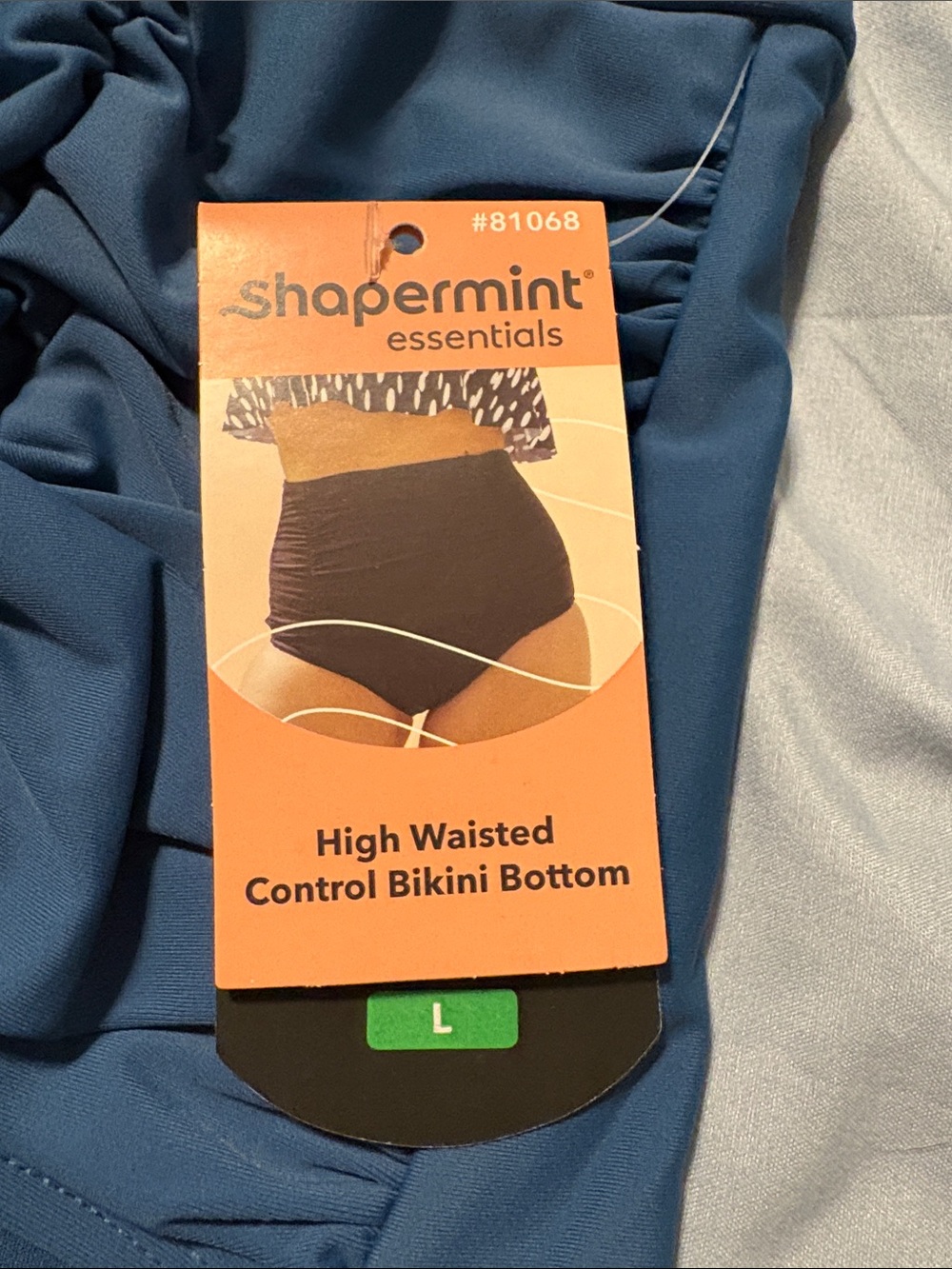 Shapermint High Waist Ruched Bikini Bottoms in Slate Blue - Picture 2 of 7